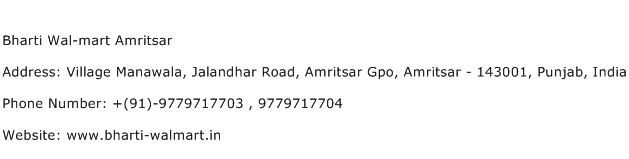Bharti Wal mart Amritsar Address Contact Number
