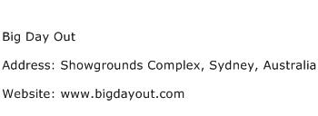 Big Day Out Address Contact Number