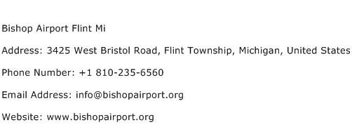Bishop Airport Flint Mi Address Contact Number