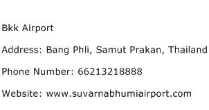 Bkk Airport Address Contact Number
