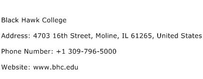 Black Hawk College Address Contact Number