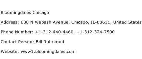 Bloomingdales Chicago Address Contact Number