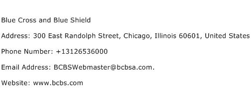 Blue Cross and Blue Shield Address Contact Number