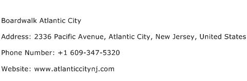 Boardwalk Atlantic City Address Contact Number
