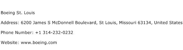 Boeing St. Louis Address Contact Number