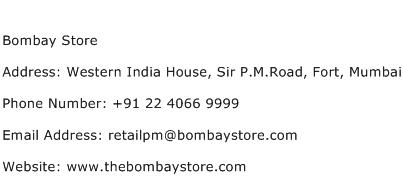 Bombay Store Address Contact Number