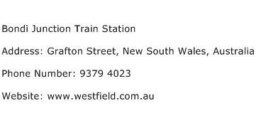 Bondi Junction Train Station Address Contact Number