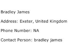 Bradley James Address Contact Number