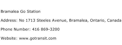 Bramalea Go Station Address Contact Number