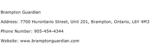 Brampton Guardian Address Contact Number