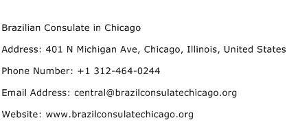 Brazilian Consulate in Chicago Address Contact Number