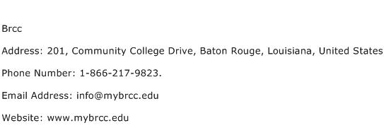 Brcc Address Contact Number