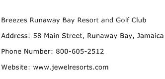 Breezes Runaway Bay Resort and Golf Club Address Contact Number