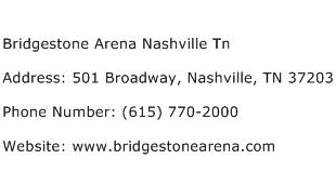 Bridgestone Arena Nashville Tn Address Contact Number