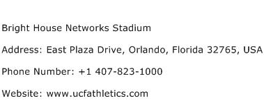Bright House Networks Stadium Address Contact Number