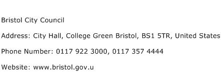 Bristol City Council Address Contact Number