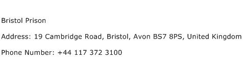 Bristol Prison Address Contact Number
