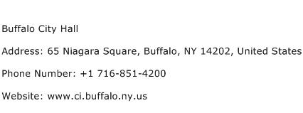 Buffalo City Hall Address Contact Number