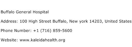 Buffalo General Hospital Address Contact Number