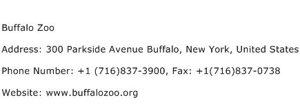 Buffalo Zoo Address Contact Number