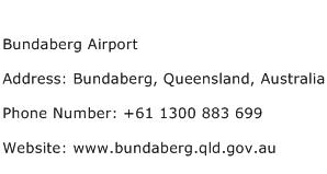 Bundaberg Airport Address Contact Number