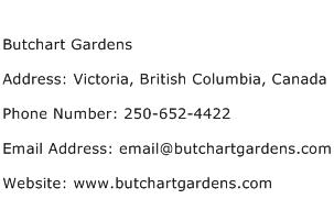 Butchart Gardens Address Contact Number
