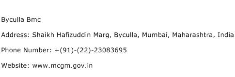 Byculla Bmc Address Contact Number