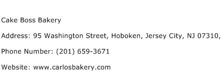 Cake Boss Bakery Address Contact Number