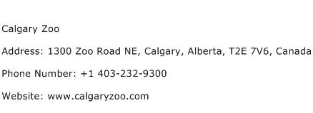 Calgary Zoo Address Contact Number