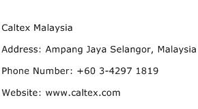 Caltex Malaysia Address Contact Number