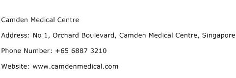 Camden Medical Centre Address Contact Number