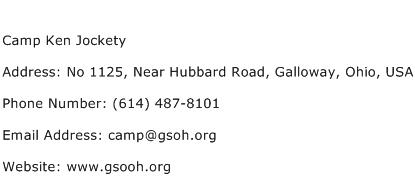 Camp Ken Jockety Address Contact Number