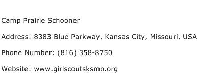 Camp Prairie Schooner Address Contact Number