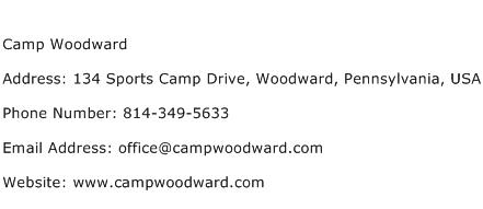Camp Woodward Address Contact Number