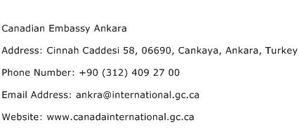 Canadian Embassy Ankara Address Contact Number