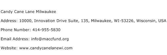 Candy Cane Lane Milwaukee Address Contact Number