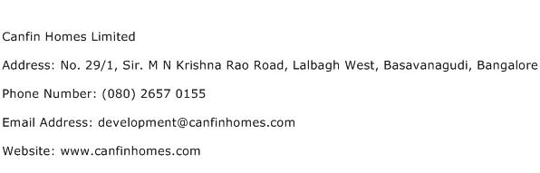 Canfin Homes Limited Address Contact Number