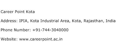 Career Point Kota Address Contact Number
