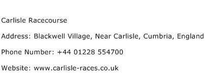 Carlisle Racecourse Address Contact Number