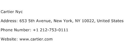 cartier nyc office phone number