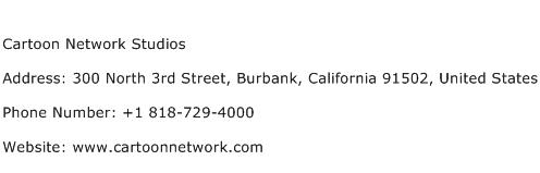 Cartoon Network Studios Address Contact Number