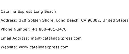 Catalina Express Long Beach Address Contact Number