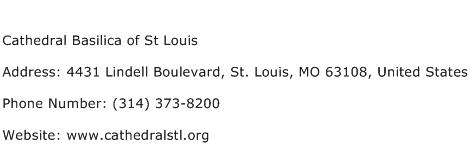 Cathedral Basilica of St Louis Address Contact Number