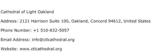 Cathedral of Light Oakland Address Contact Number