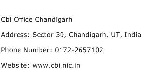 Cbi Office Chandigarh Address Contact Number