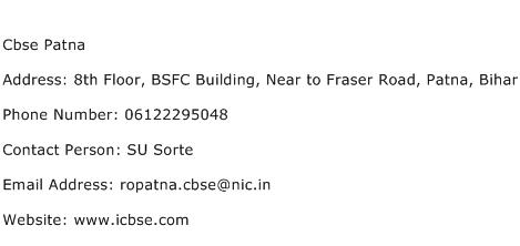 Cbse Patna Address Contact Number