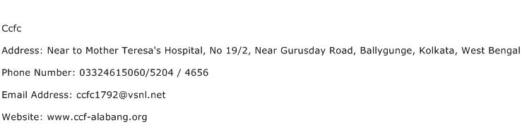 Ccfc Address Contact Number