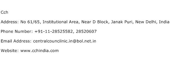 Cch Address Contact Number