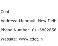 Cdot Address Contact Number