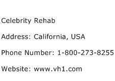 Celebrity Rehab Address Contact Number